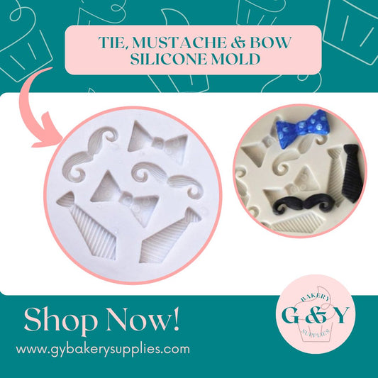 Tie, Mustache & Bow Silicone Mold