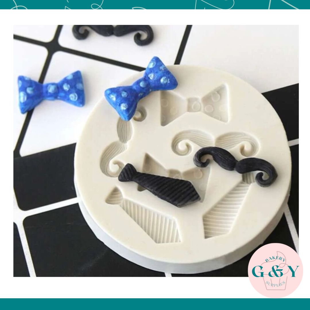Tie, Mustache & Bow Silicone Mold