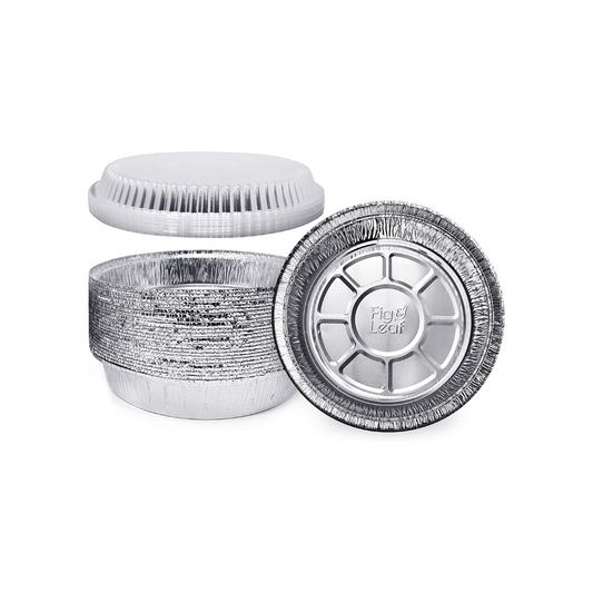 7" Aluminum Round Pan With Lid - 25pc pack