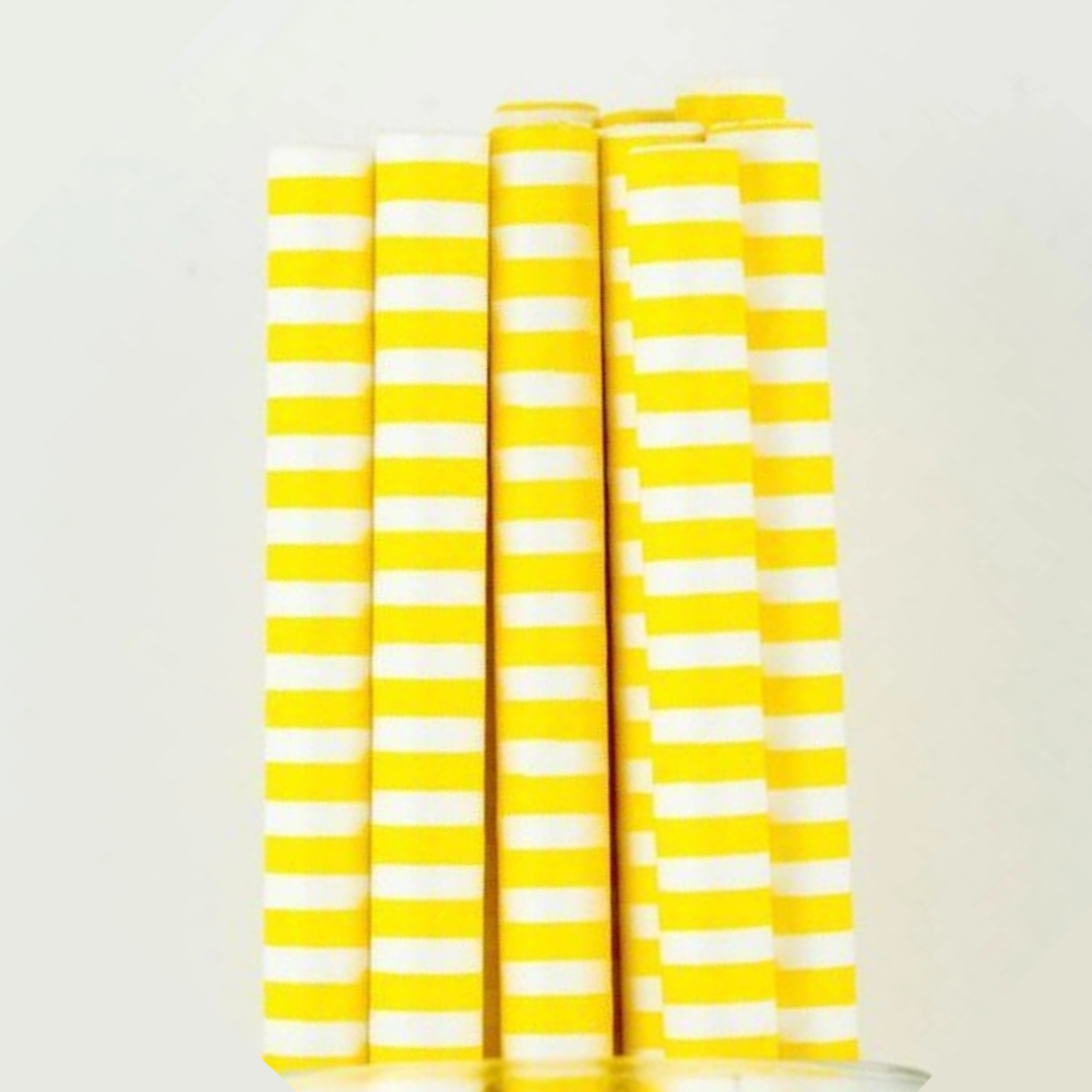 yellow paper straws, yellow straws, party straws, sweet & treats straws , yellow straws, cake pop straws, straws cake pop