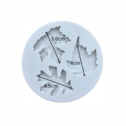 3pc FALL LEAVES, Autumn Leaves 3pc silicone mold, Thanksgiving Leaves Silicone Mold, Autumn silicone mold