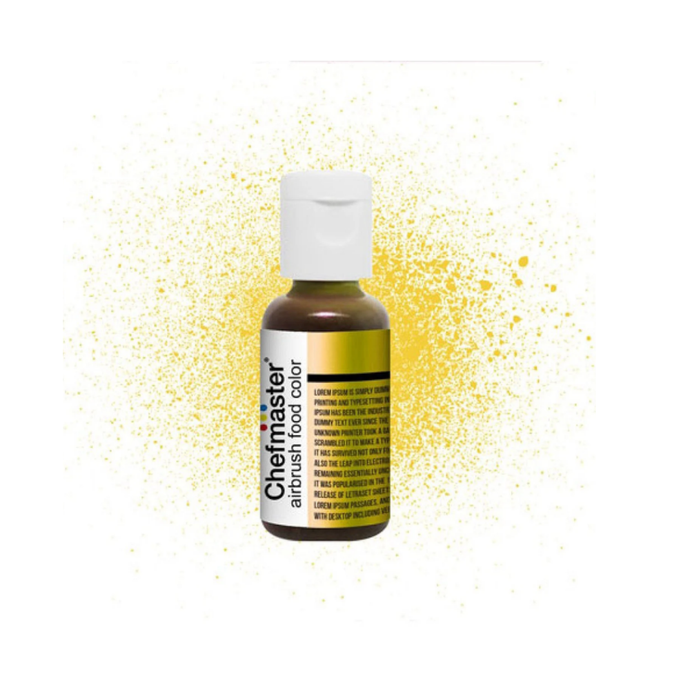 Chefmaster Airbrush Metallic Gold Food Coloring, Food Coloring, Gold Metallic Airbrush, Metallic Gold Airbrush