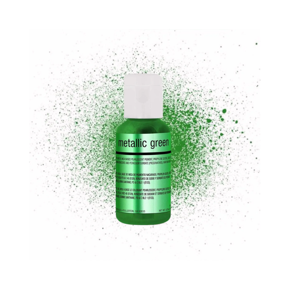 Chefmaster Airbrush metallic Food Coloring, Airbrush Metallic Green Color, Airbrush Green , Airbrusn Metallic Green color