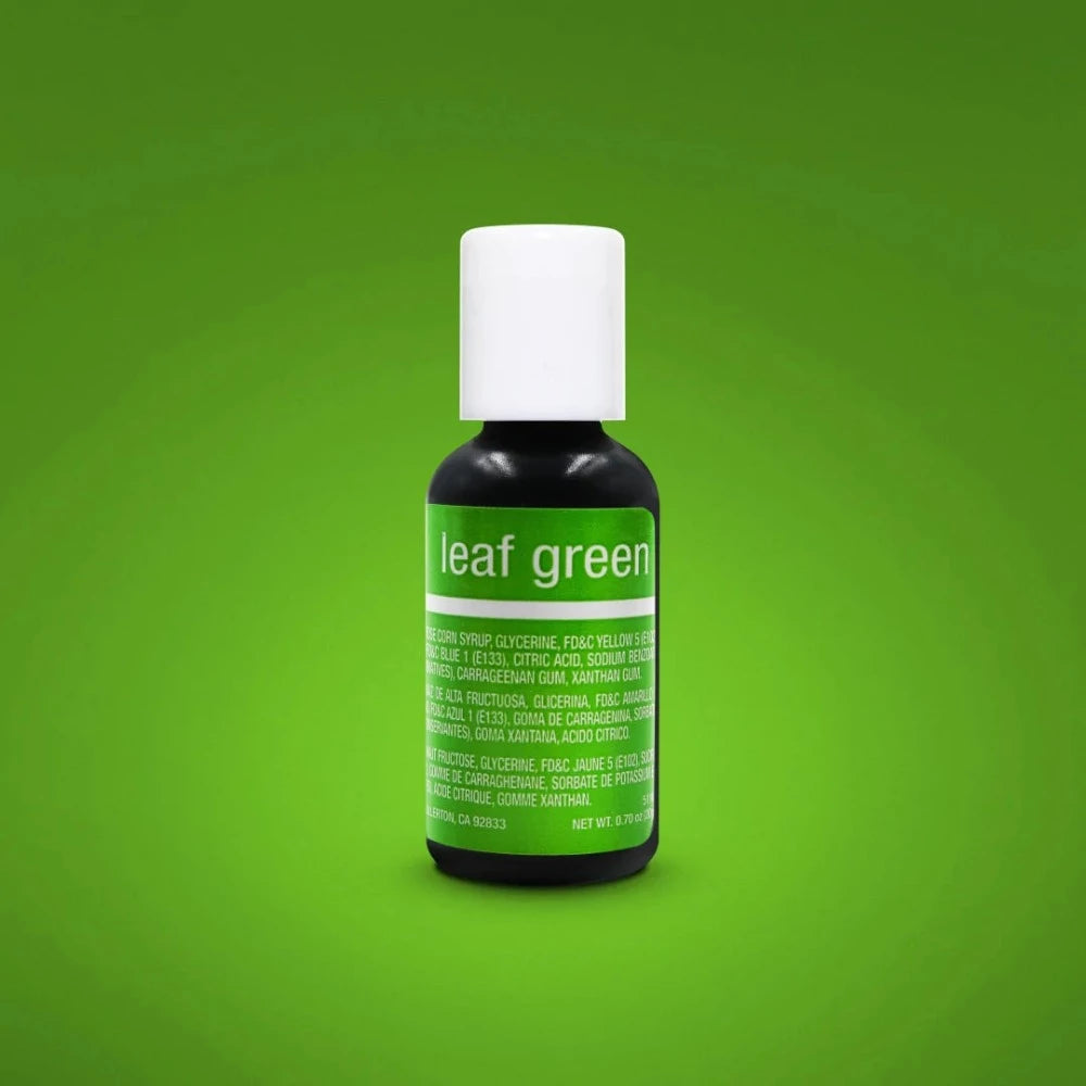 leaf green chefmaster, liquid gel chefmaster, liquid gel food coloring, food color leaf green, food color gel green