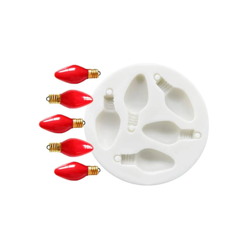 Mini Christmas Light Mold. Light silicone mold, bombillas de navidad , resin mold mini light
