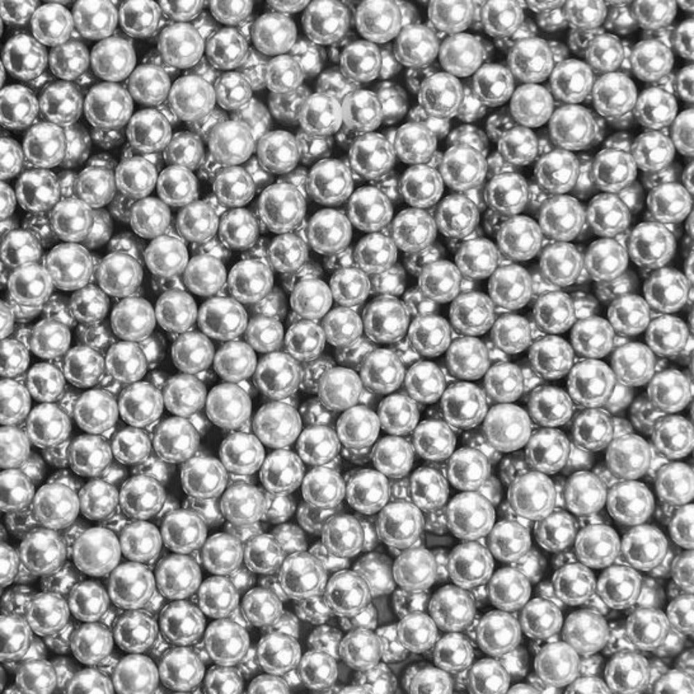 Silver Round Metallic Sprinkles, Pixie Dust Silver Round Metallic Dragess, Silver Dragees, Silver Round Metallic Dragees, Silver Dragees