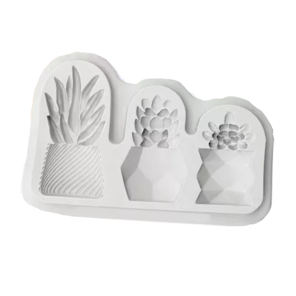 Succelent Plants Trio Mold, Trendy (Succelent Plant trio) Trendy Succelent Plant Trio