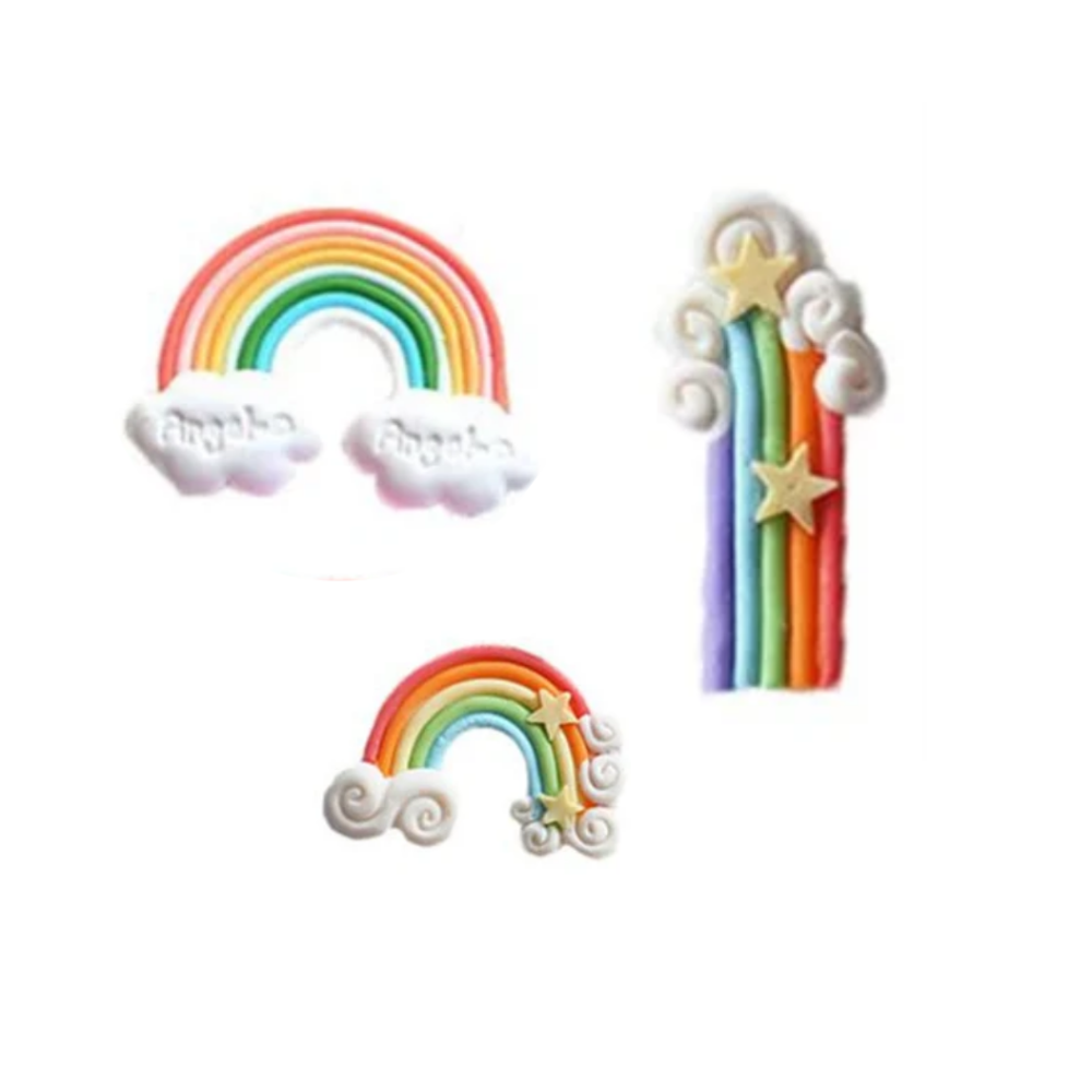 Rainbow Trio Silicone Mold, Rainbow variety, Rainbow Silicone Mold, Molde de Arco iris, Rainbow Trio Mold