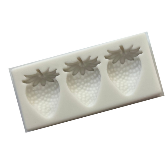 Strawberry silicone mold, molde de strawberries, Strawberry TRIO, strawberries trio, molde para chocolate, molde para fondant