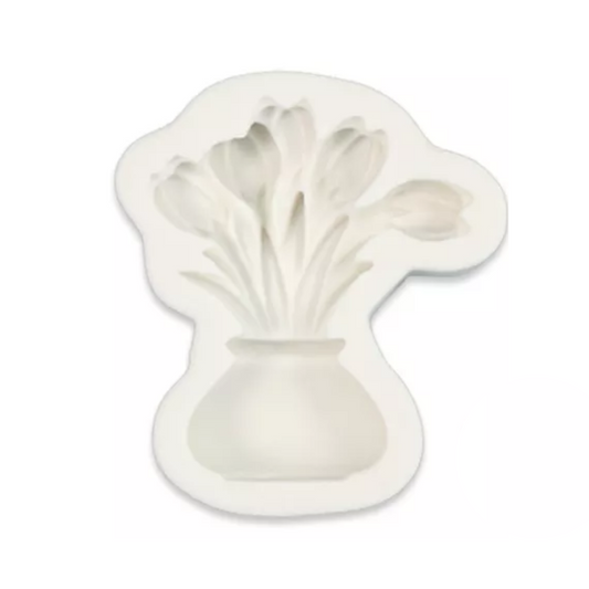Tulip Flower Pot, Tulip Flower Pot Silicone Mold, Tulip Flower resin mold, Tupil flower pot chocolate mold, tulip flower pot fondant mold