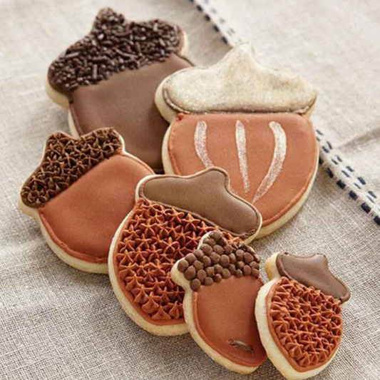 #AcornCookieCutter #HandWashOnly #PolyresinCoatedSteel #BakingSupplies #CookieCutter #FallBaking #AutumnTreats #BakeAndDecorate #KitchenEssentials #CookieCutterCollection #BakingFun