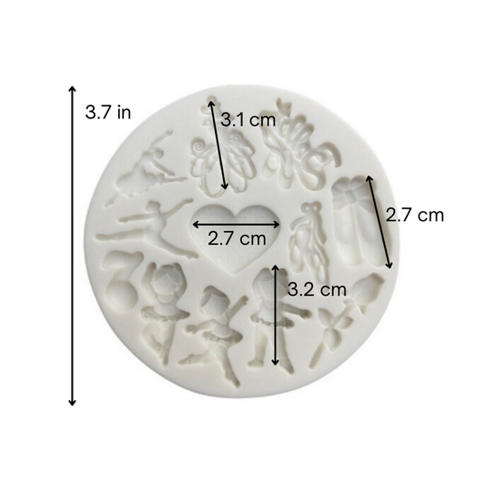 Ballet Themed Silicone Mold, ballerina Theme , ballerina theme silicone mold, Ballet Themed silicone Mold, molde de bailarina