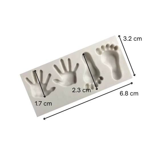 Baby Handprints & Footprints Silicone Mold, Baby Handprints & Footsprints, Handprints & Footsprints Silicone Mold
