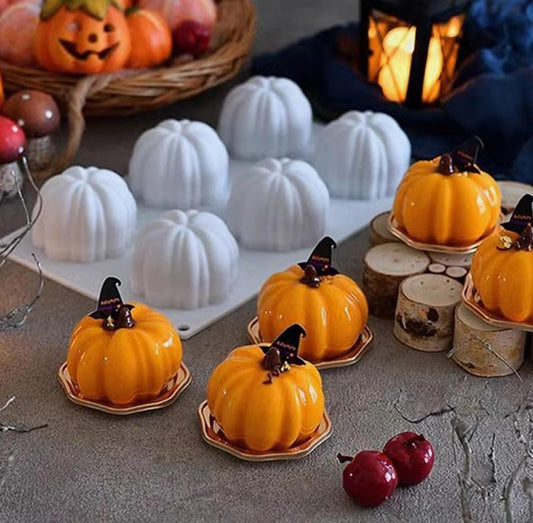 3D Pumpkin Silicones Mold with 6 cavity