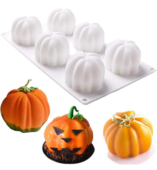 3D Pumpkin Silicones Mold with 6 cavity
