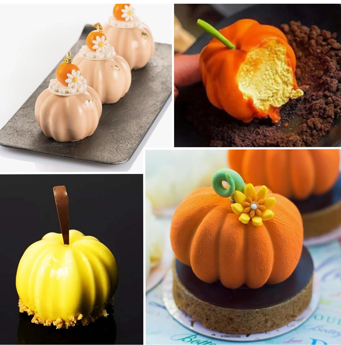 3D Pumpkin Silicones Mold with 6 cavity