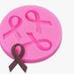 Ribbon Silicone Candy Mold, Breast Cancer Awareness Pink