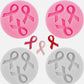 Ribbon Silicone Candy Mold, Breast Cancer Awareness Pink