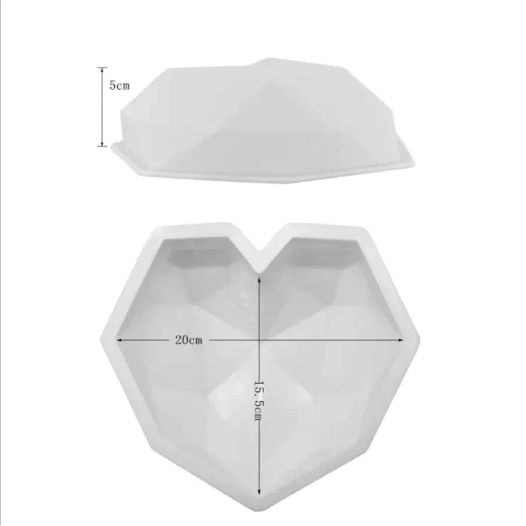 Geometric Heart Breakable Mold