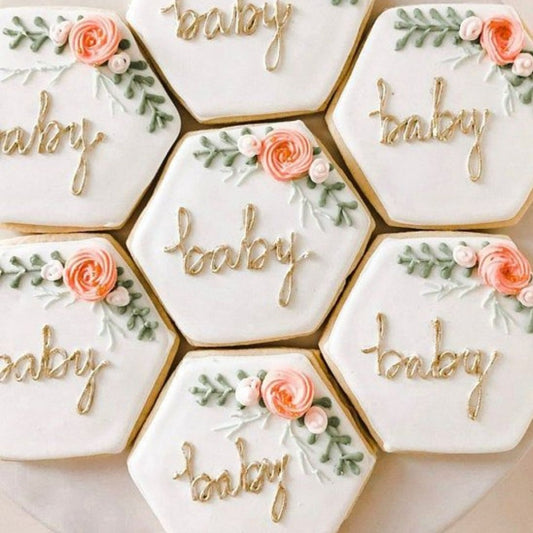 hexagonal cookie cutter, hexagon cookie decoration, hexagon cookie , hexagon cookie wedding, hexagon sugar cookie, hexagon birthday cookie