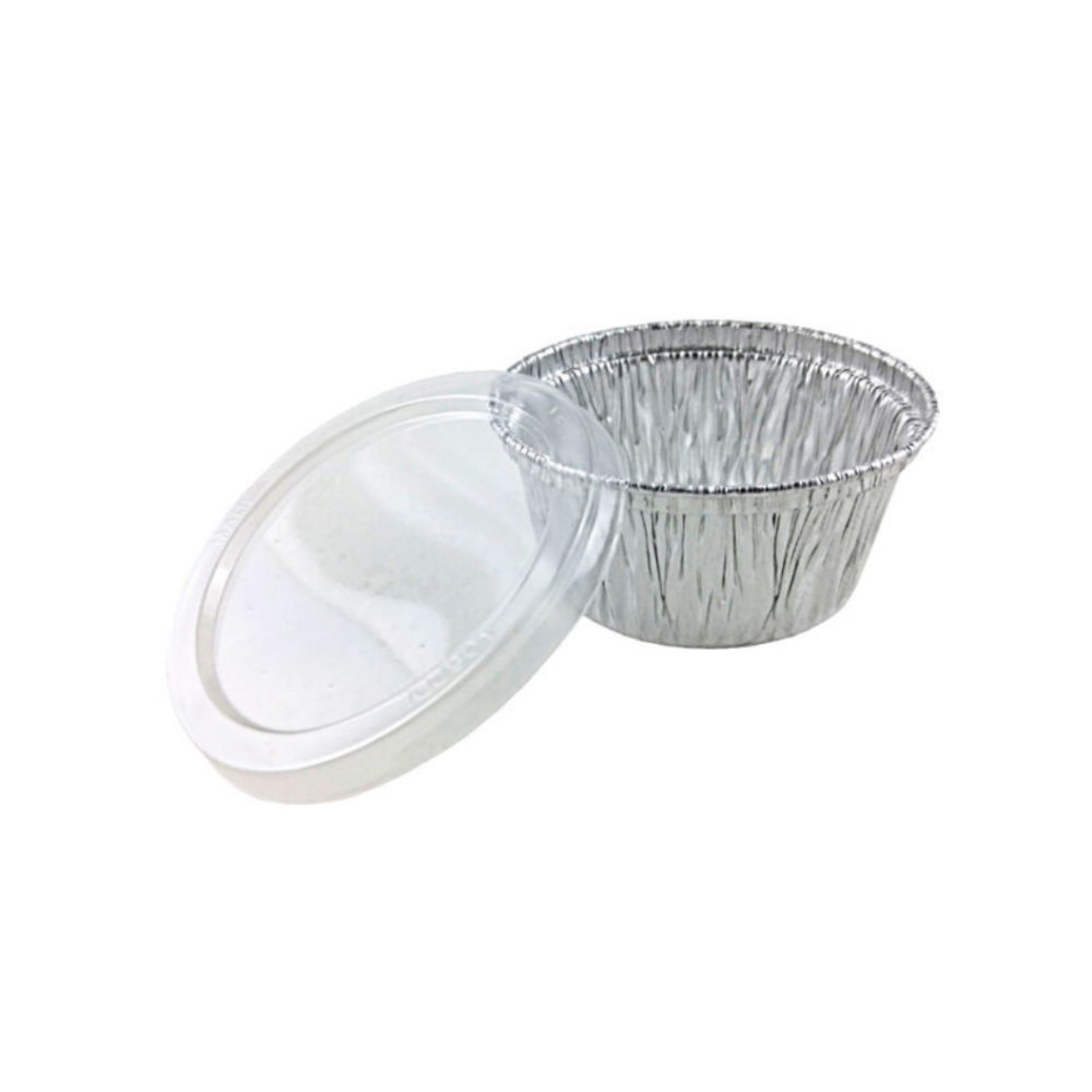 11 oz. Square Foil Cup with Snap-on Plastic Lids - #A24P