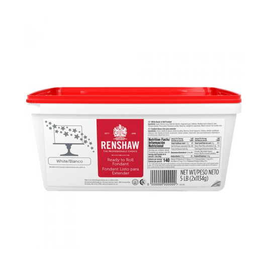 White - Renshaw "Ready-To-Roll" Fondant Icing - 5lbs