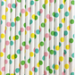 Pastel Paper Straws, Pastel Straws, Sweet & Treats Paper Straws