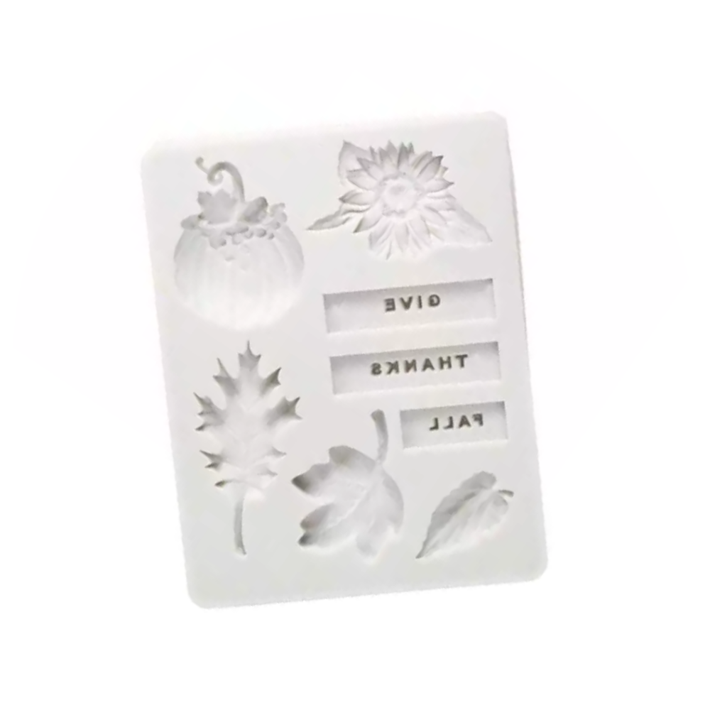 Give Thanks Fall Silicone Mold, Thanksgiving silicone mold, GIVE THANKS FALL Theme
