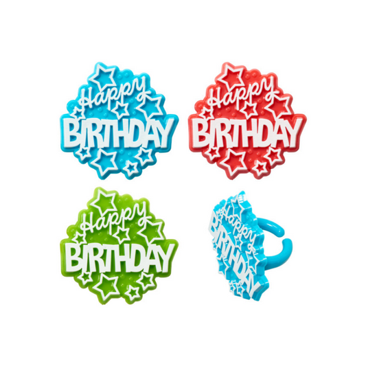 Happy birthday cupcakes ring, cupcakes ring, birthday cupcakes ring, feliz cumpleaños cupcakes, feliz cumpleaños cupcakes, Happy Birthday Stars Cupcakes ring