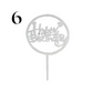 "Happy Birthday" Acrylic Cake Toppers