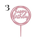 "Happy Birthday" Acrylic Cake Toppers