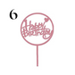 "Happy Birthday" Acrylic Cake Toppers