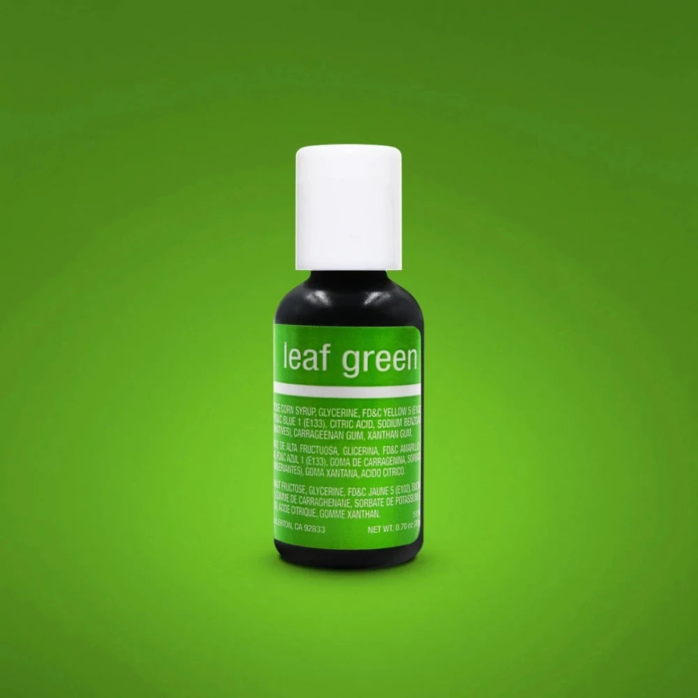 leaf green chefmaster, liquid gel chefmaster, liquid gel food coloring, food color leaf green, food color gel green  