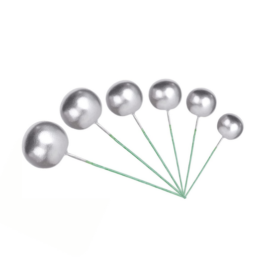 silver spheres, esferas color plata, silver espheras, esferas decorativas, esferas para decorar cake, silver spheres